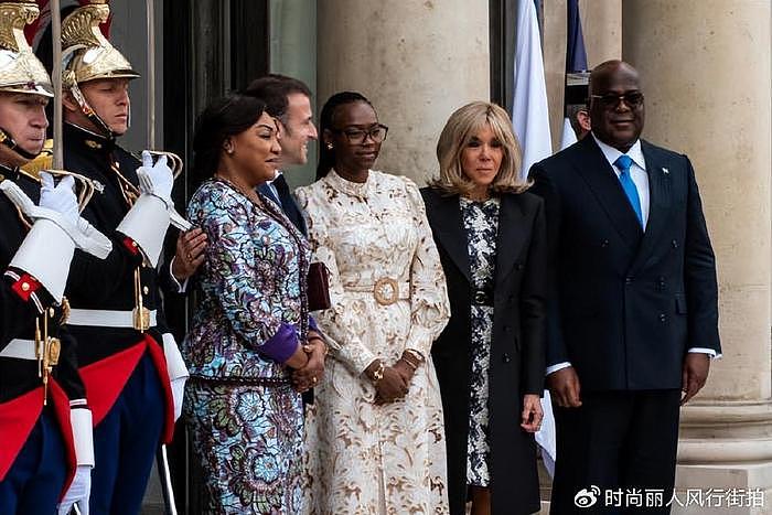 布里吉特欢迎刚果总统夫妇！布老师又秀美腿超美，刚果夫人身材壮 - 6