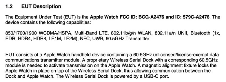 Apple Watch S7支持60.5GHz无线数据传输，但需专用磁吸底座 - 2