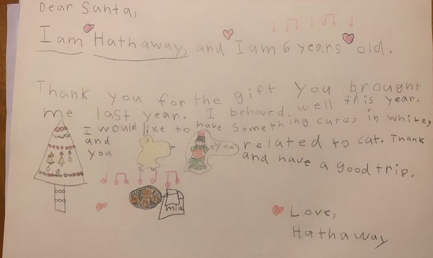 昆凌晒女儿给圣诞老人的亲笔信，6岁小周周笔迹稚嫩，英文超赞 - 2