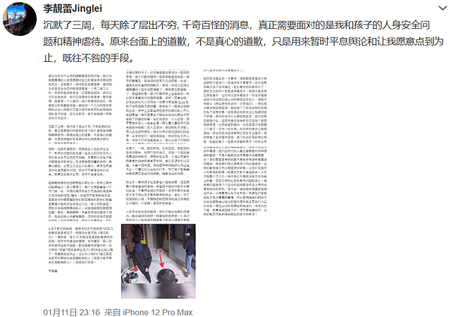香港媒体人查小欣发文，暗指李靓蕾是无证据抹黑，对王力宏非常同情 - 5