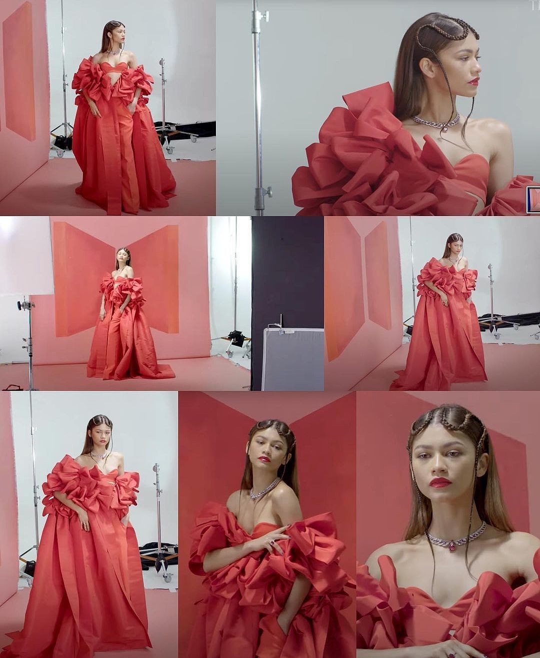 赞达亚时尚表现力绝了！身穿红裙大秀火辣身材，网友：红气养人 - 3
