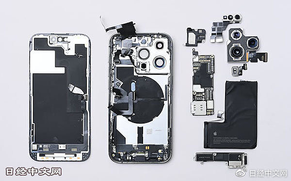 iPhone14拆解（图源：日经中文网）
