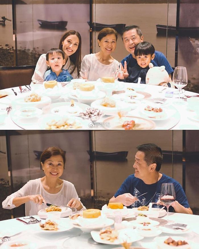 陈凯琳带儿子和爸妈出去吃中餐 三代同堂用餐过程乐也融融 - 7