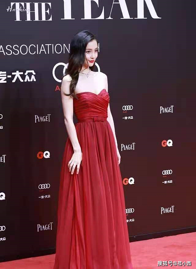 Angelababy杨颖的衣品没话说，一袭红色抹胸裙亮相，气质太惊艳 - 3