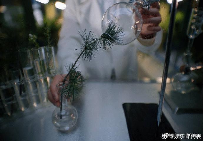 在幽静的植物香研所，王一博白色风衣配银框眼镜，眼神深邃，望向窗外星空… - 4