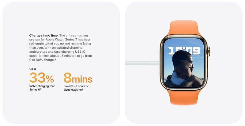 苹果公布Apple Watch 7快充兼容情况：5W以上PD协议即可 - 2