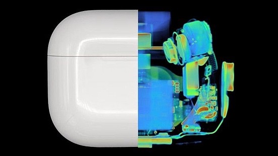 CT透视图像显示新款AirPods Pro充电盒的挂绳环可能作为天线使用 - 1