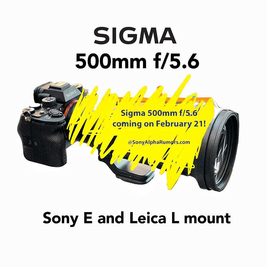 消息称适马 2 月 21 日发布 500mm F5.6 镜头，支持 E 和 L 卡口 - 1