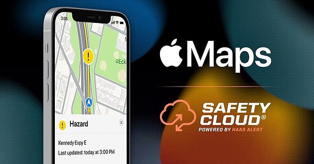 苹果地图已集成HAAS安全云，可提供实时道路危险警报 - 1