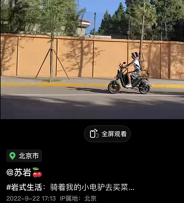 罗嘉良老婆骑千元电动车买菜，背箩筐纹身瞩目，一家三口定居北京 - 1