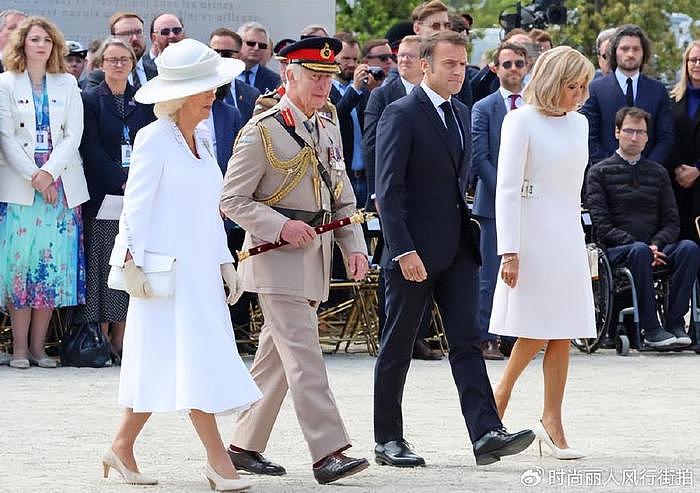 7位总统3位国王齐聚法国！第一夫人们大比拼，布丽吉特白裙又美翻 - 13