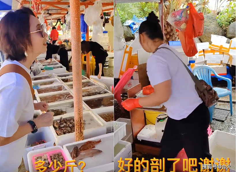 央视徐俐逛菜市场买鱼！手上一个海螺比脸大，背两万小包气场十足 - 2