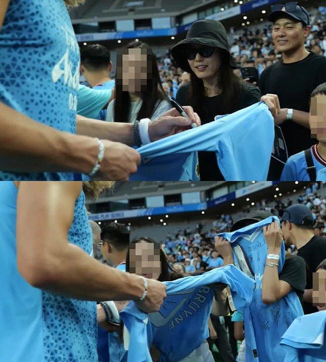韩国知名女星，携全家看球赛，她对足球的热爱，在娱乐圈出了名 - 5