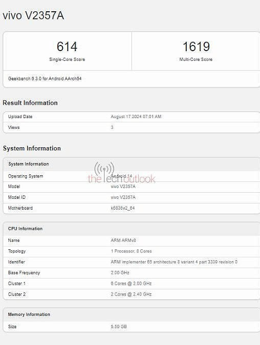 vivo Y36系列新机现身Geekbench 搭载联发科天玑芯片 - 4