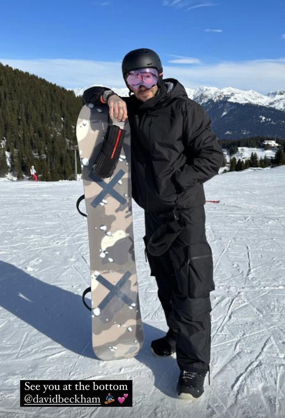 贝克汉姆一家阿尔卑斯山滑雪，11岁小七瘦下来了，美少女范十足 - 10