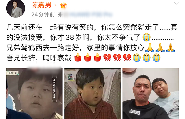 38岁童星陈晨因病去世，“小龙人”陈嘉男悼念，承诺照顾其俩女儿 - 10