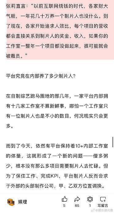 节目难立项，工作室没活干，平台制片人的处境便更危险 - 5