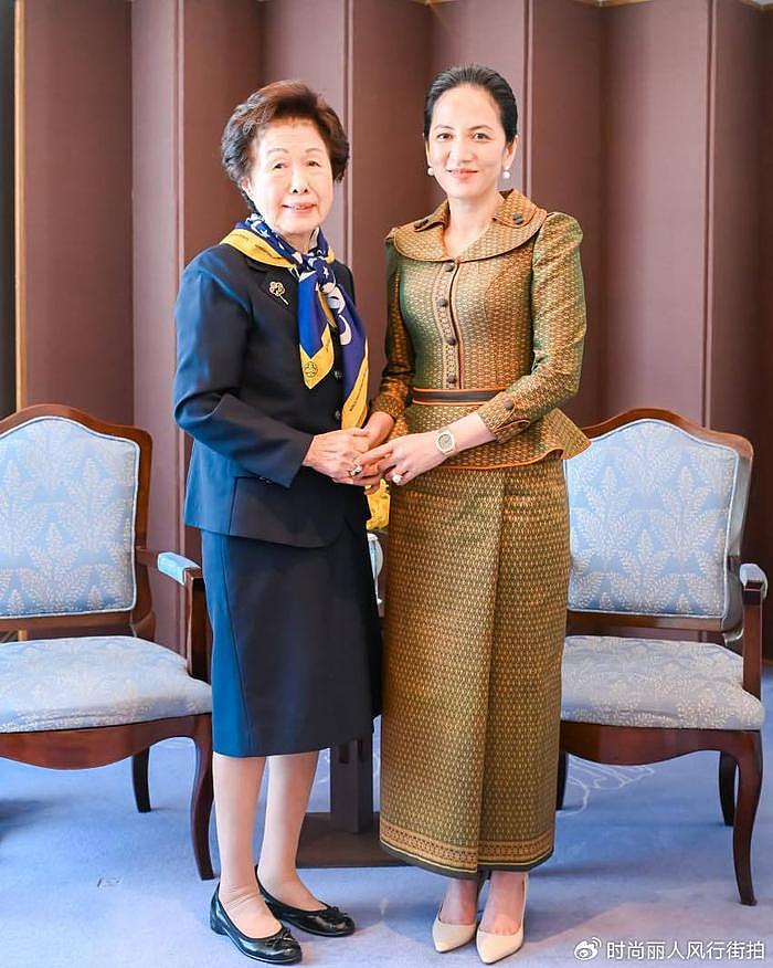 柬埔寨第一夫人访韩第二天更美了！泡泡秀裙装惊艳，比金建希耐看 - 7