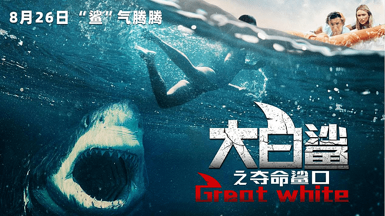 暑期档惊悚颠峰 人鲨决战，电影《大白鲨之夺命鲨口》明日开鲨！ - 1