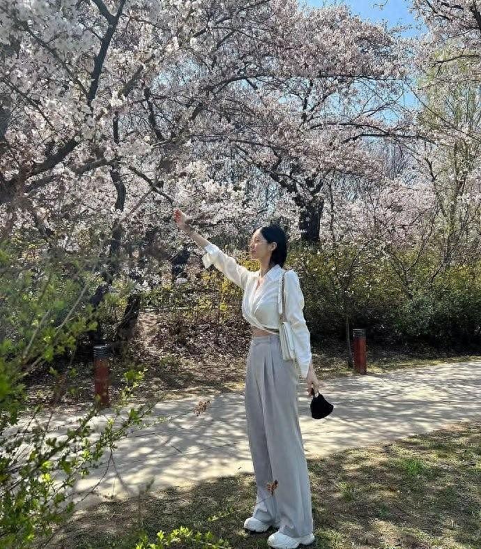 韩国知名男星，爬上樱花树拍照，韩网友留言批评：你不应该这样做 - 1