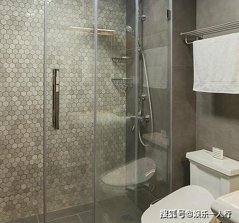 带你看姚笛住的豪宅，卫生间做了透明玻璃淋浴房，干湿分离效果好 - 3
