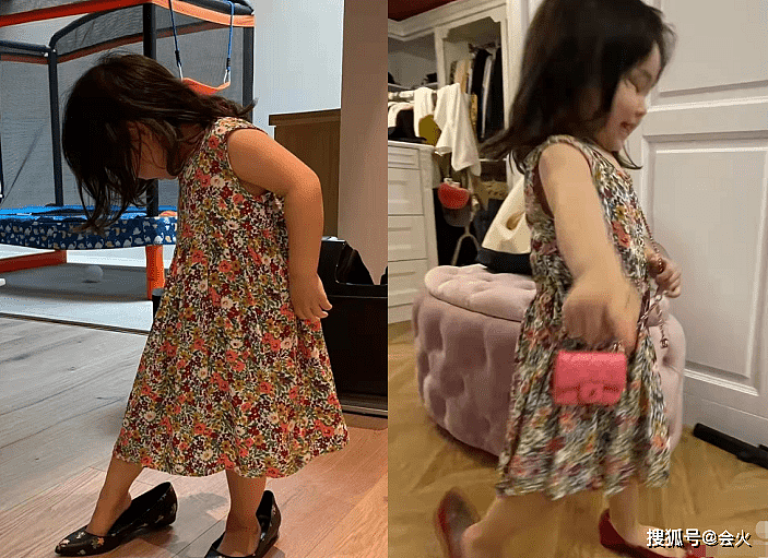 杜若溪3岁女儿在家穿名牌！拿万元包包当玩具，四肢肉嘟嘟显可爱 - 1