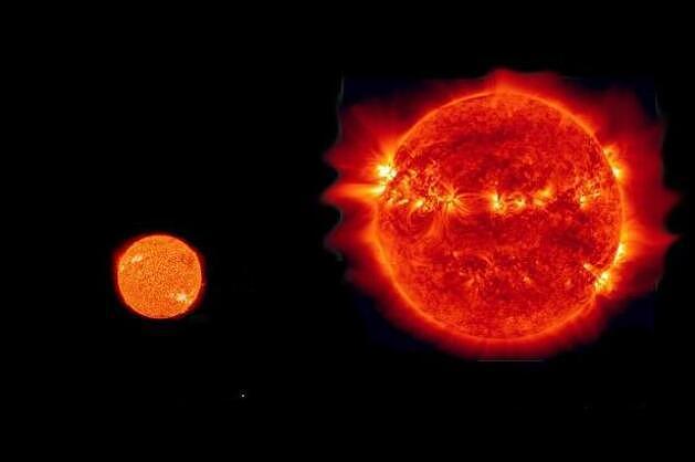 太阳能装下多少个地球     这颗恒星能装下100亿个太阳 - 1