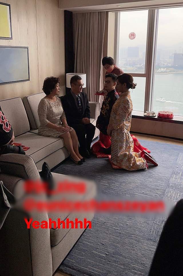 28岁TVB女星陈诗欣举办婚礼，与学霸老公相恋多年，两人跪地敬茶 - 15