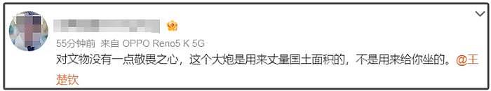 王楚钦坐古炮台拍照惹争议，粉丝狡辩文物没有围挡，被怒批没素质 - 5