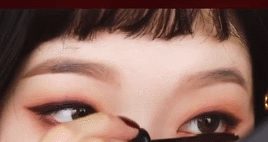 姜涩琪的单眼皮简直太美 原来都是红棕系眼线的功劳 - 14