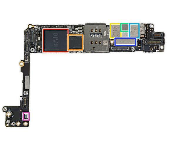 主板芯片 CAD 图都有了，iPhone 7s 大概就是这个样子