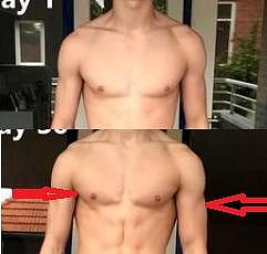 小伙每天100个双杠臂屈伸，胸肌和手臂变化很明显！