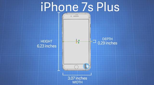 苹果iPhone 7s/7s Plus三围曝光：略厚略大