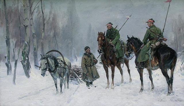 波兰骑兵团挥舞马刀英勇阻击德军，团长为救战友战死在沙场