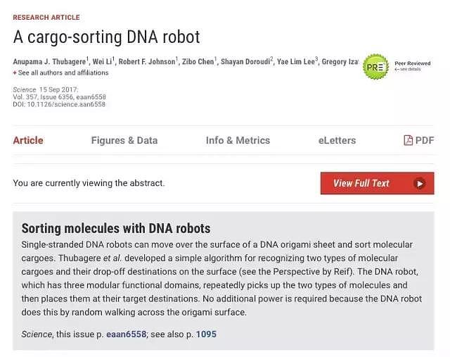 华裔女科学家的DNA机器人成功识别并运输分子