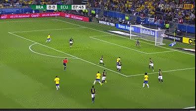 巴西2-0厄瓜多尔，暴力鸟、库蒂尼奥建功