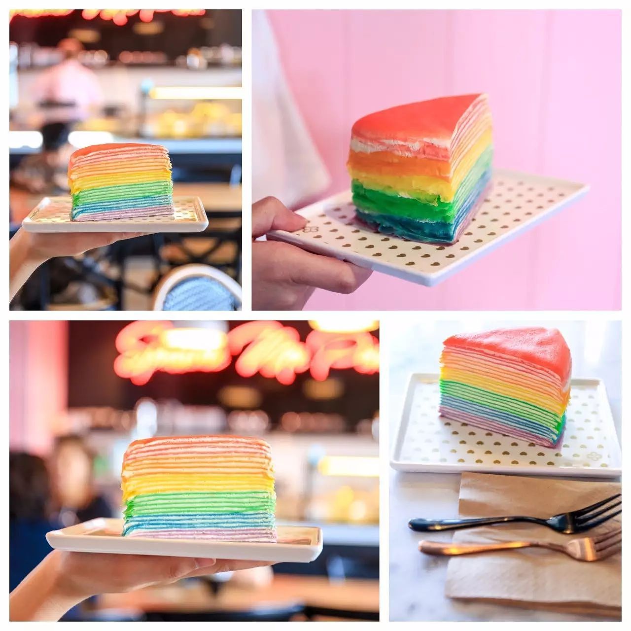 彩虹千层蛋糕 || Strathfield新开的Cafe@JO&CO卖的甜品真是给点颜色就灿烂～ - 16