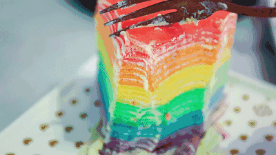 彩虹千层蛋糕 || Strathfield新开的Cafe@JO&CO卖的甜品真是给点颜色就灿烂～ - 3
