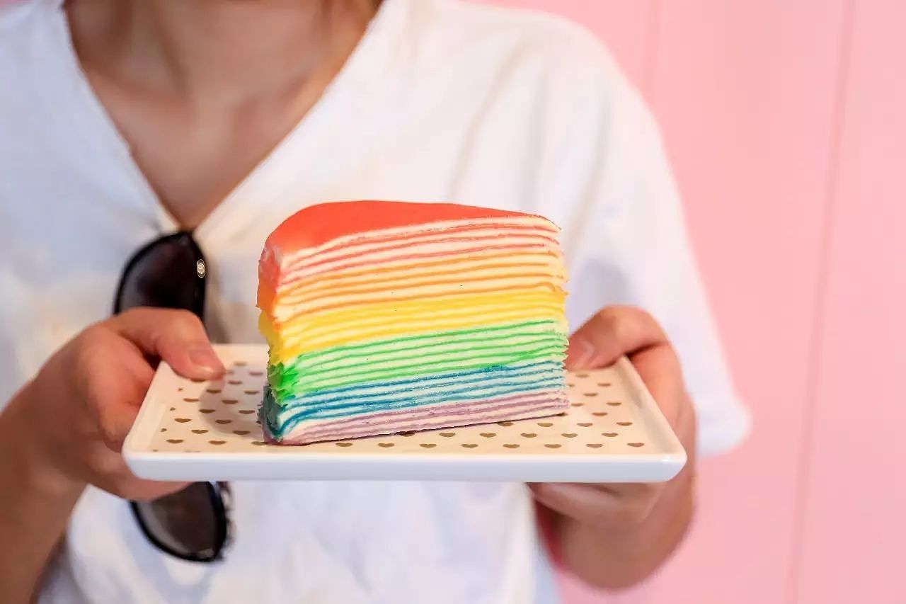 彩虹千层蛋糕 || Strathfield新开的Cafe@JO&CO卖的甜品真是给点颜色就灿烂～ - 4