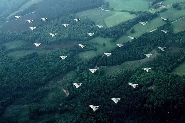 欧洲小国也能摆出大阵势，瑞典龙式战斗机编队气场十足 - 2