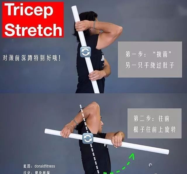 超实用的肱二头肌、肱三头肌拉伸方法及联合训练 - 7