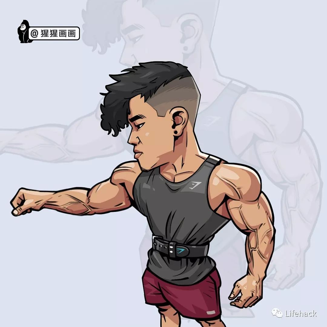 中国小伙创作的Q版肌肉漫画，把网友萌翻了 - 23