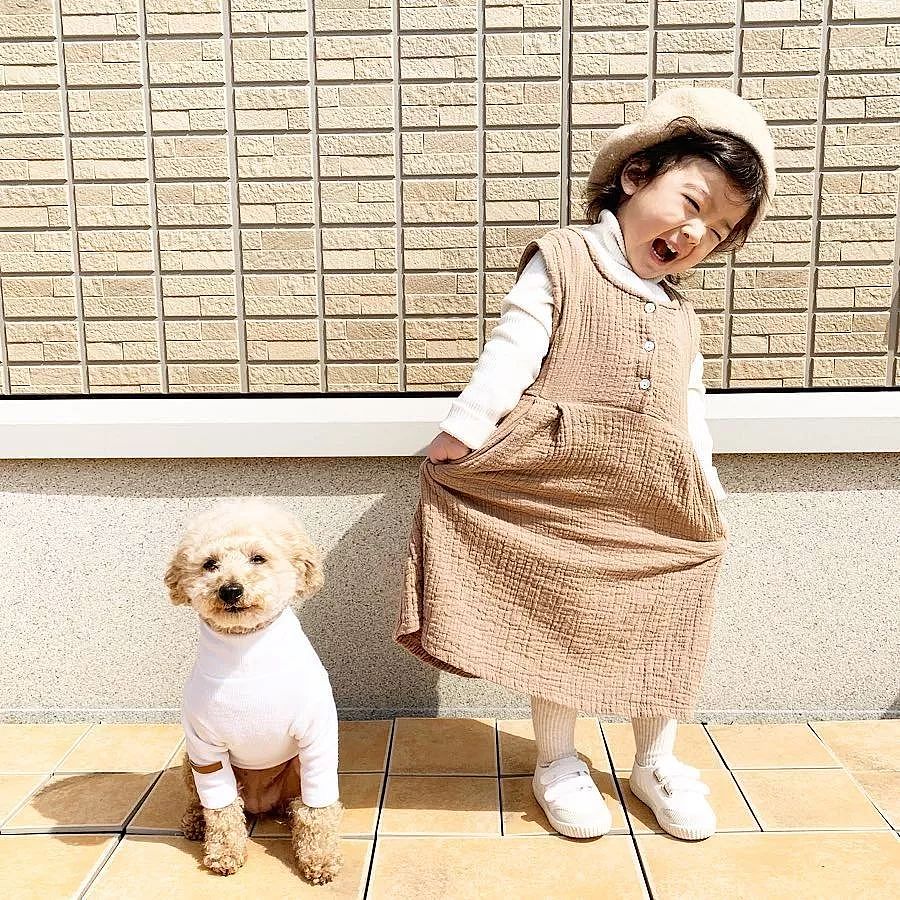 日本妈妈每天给狗狗和孩子拍照，这画风…也太可爱了吧！ - 24