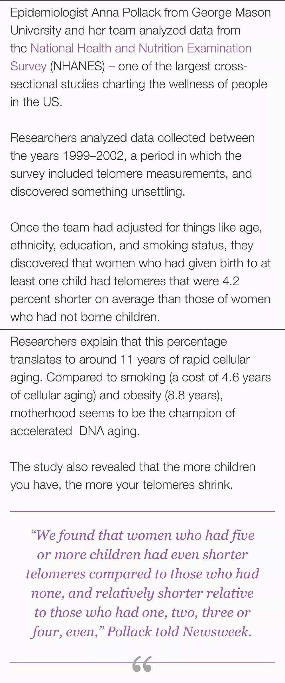 最近科学研究：生孩子能让女人老11岁！ - 7