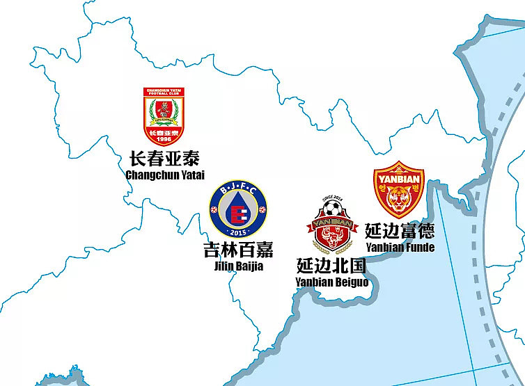 2018年中国足球协会四级联赛球队版图详解，有你的家乡球队吗？ - 15