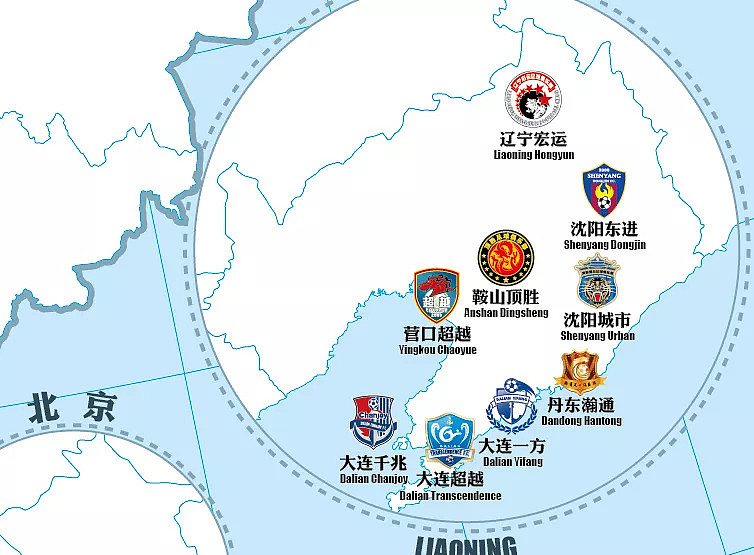 2018年中国足球协会四级联赛球队版图详解，有你的家乡球队吗？ - 4