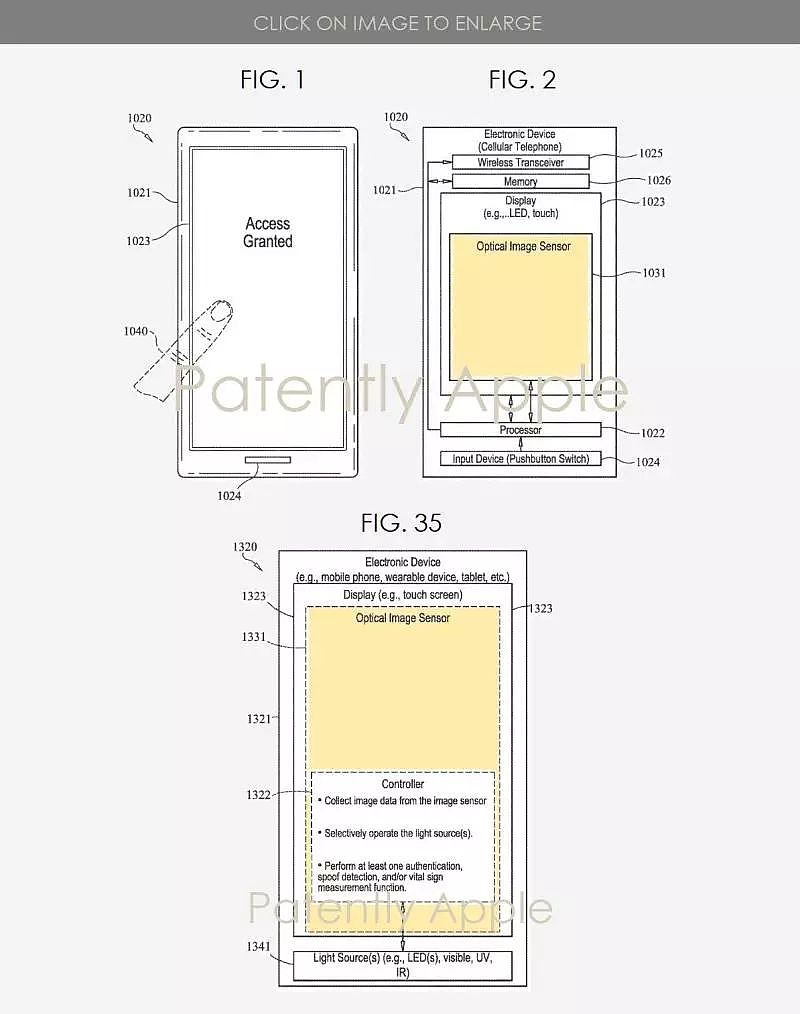 苹果最新专利：iPhone全屏指纹解锁 - 3