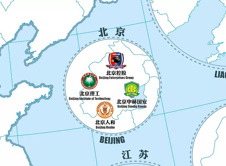 2018年中国足球协会四级联赛球队版图详解，有你的家乡球队吗？ - 12