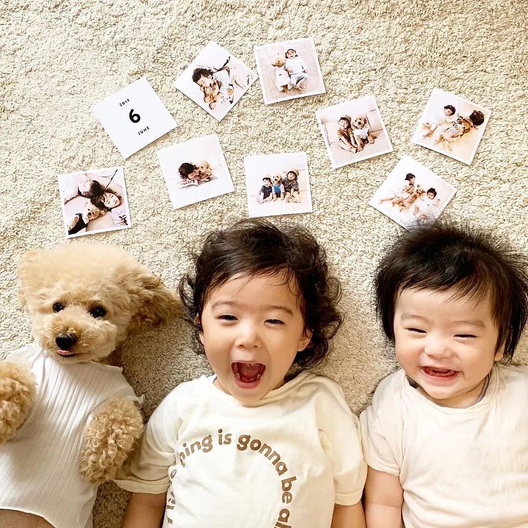 日本妈妈每天给狗狗和孩子拍照，这画风…也太可爱了吧！ - 4
