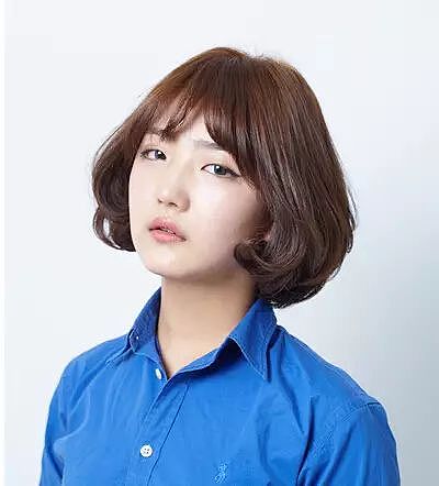 韩式短发烫发发型女 甜美利落 - 3